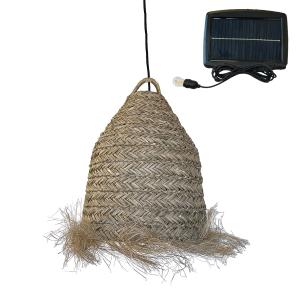 Suspension solaire bohème Jonc de mer Beige H47cm