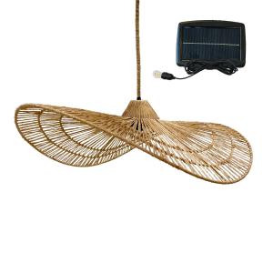 Suspension solaire bohème Jute Beige H14cm