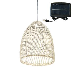 Suspension solaire bohème Rotin Beige H45cm