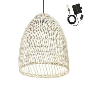 Suspension solaire Rotin Beige d40cm