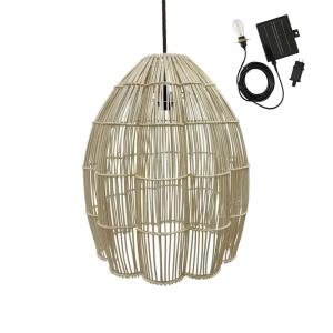 Suspension solaire Rotin Beige d50cm