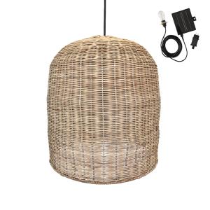 Suspension solaire Rotin Beige h45cm