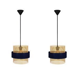 Suspension TOSEL ,métal,Bleu,H 85x D27xP27cm