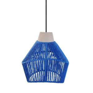 Suspension TOSEL ,métal,fibre ,Bleu,H80xD13xP 17cm