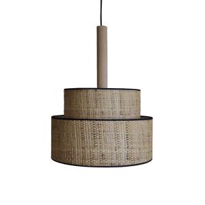 Suspension TOSEL ,métal,fibre ,naturel, H 90xD45xP45cm