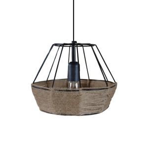 Suspension TOSEL ,métal,fibre ,naturel,H90x D25xP25cm