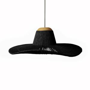 Suspension TOSEL ,métal,fibre ,Noir ,H70xD60xP60cm