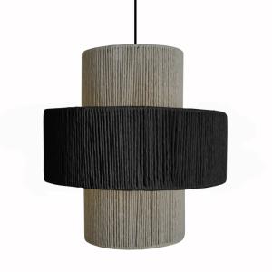 Suspension TOSEL ,métal,fibre ,Noir , H90xD40xP 40cm