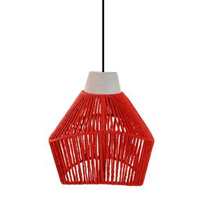 Suspension TOSEL ,métal,fibre ,Rouge ,H80xD13xP17cm