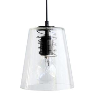 Suspension TOSEL ,verre,Noir ,H 80xD 18x P 18cm