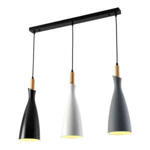 Suspension trois lumières métal 70x38 cm