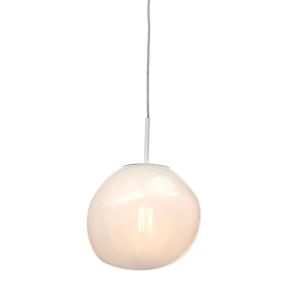 Suspension verre blanc 26x26x37.5cm