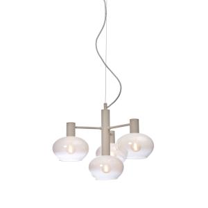 Suspension verre blanc 43x43x34cm