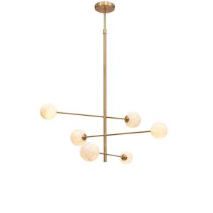 Suspension verre couleur or 100x100x95cm