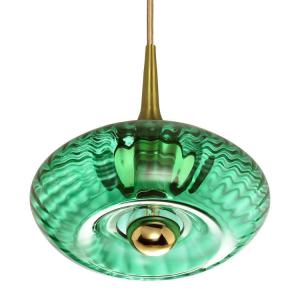 Suspension verre diamètre 20cm vert