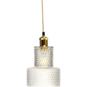 Suspension Verre Transparent 17x17x27 cm