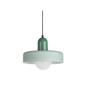 Suspension verre vert 25x25x23cm