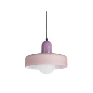 Suspension verre violet 25x25x23cm