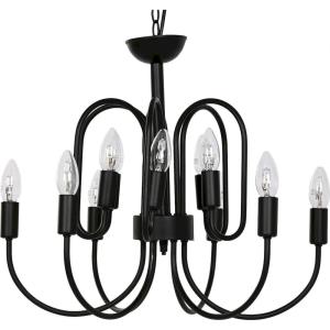 Suspension vintage noire en métal style industriel 12 bras…