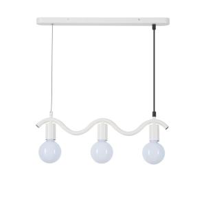 Suspension Wama 3 lampes en métal blanc