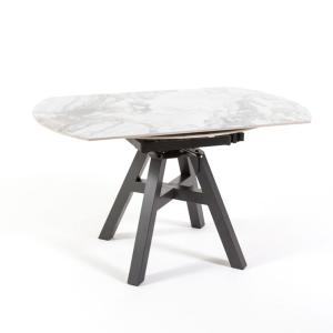 Table 135x85 cm extensible à ⌀135 cm avec plateau en cérami…
