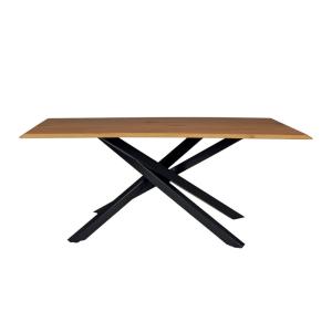 Table 8 personnes plateau effet bois clair et piétement en…
