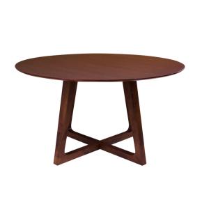 Table à mange ronde 4/6 personnes  Ø137cm noyer