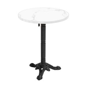 Table à mange ronde 60 cm inclinable marbre blanc/argent et…