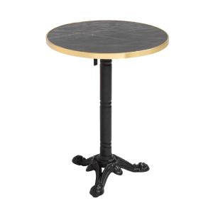 Table à mange ronde 60 cm inclinable marbre noir/doré et pi…