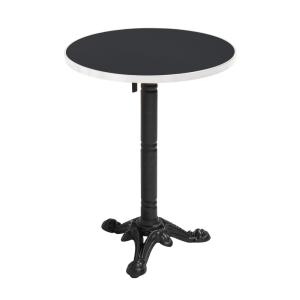 Table à mange ronde 60 cm inclinable noir/argent et pied no…