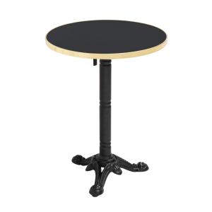 Table à mange ronde 60 cm inclinable noir/doré et pied noir…
