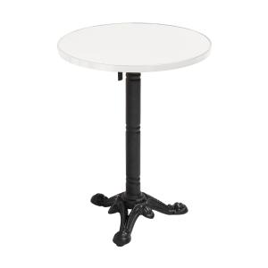Table à mange ronde 60 cm inclinable plateau blanc/argent e…