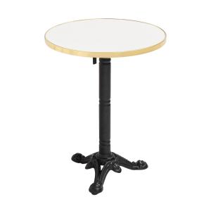 Table à mange ronde 60 cm inclinable plateau blanc/doré et…