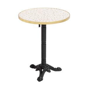 Table à mange ronde 60 cm inclinable terrazzo/doré et pied…