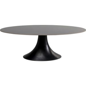 Table à manger 10 personnes en aluminium et grès noir L180
