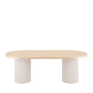 Table à manger 10 personnes ovale en bois - Bois clair