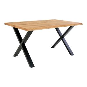 Table à manger 140 cm chêne clair bords naturels extensible…