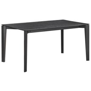 Table à manger 150x90 cm, finition chêne noir