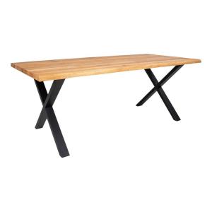 Table à manger 200 cm chêne clair bords naturels extensible…