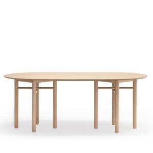 Table à manger 200cm en bois forme ovale naturel