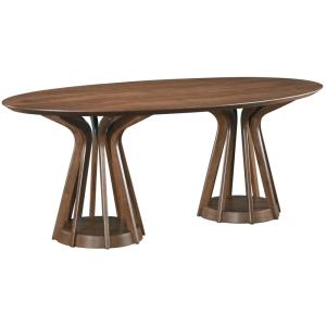 Table à manger 200x110 cm, finition noyer