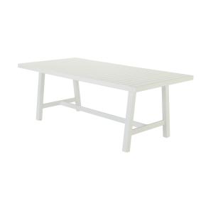 Table à manger 207x100cm aluminium blanc