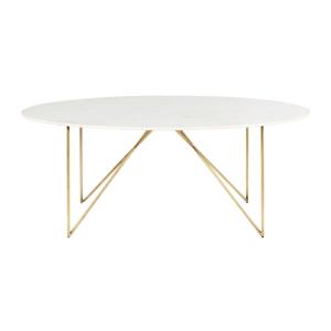 Table à manger 4/6 personnes en marbre reconstitué blanc et…