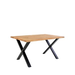 Table à manger 4 personnes en bois et métal - Bois clair