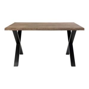 Table à manger 4 personnes en bois et métal ZALIPA marron