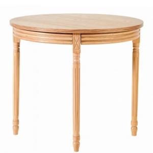 Table à manger 4 personnes ronde en bois de pin