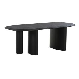 Table à manger 6/8 personnes 210 cm frêne noir