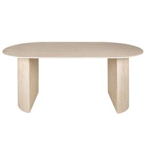 Table à manger 6 personnes effet bois travertin L180cm
