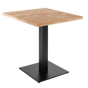 Table à manger 70 x 70 cm avec bords droits en chêne