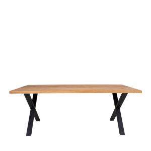 Table à manger 8 personnes en bois et métal - Bois clair et…